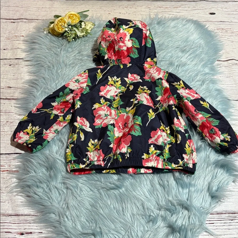 GAP Toddler Floral Jacket - Navy and Multicolor go windbreaker sz 2T
